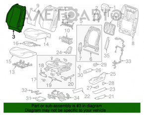 Scaun șofer Chevrolet Equinox 10-12 fără airbag, negru, material textil, electric, uzat