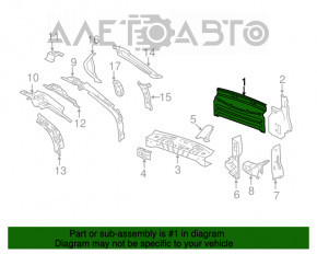 Panoul din spate al GMC Terrain 10-17, set de 4 piese.