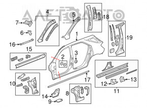 Aripa spate stânga Chevrolet Equinox 10-17.