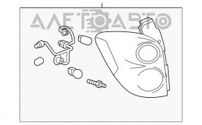 Lampa dreapta Chevrolet Equinox 10-15, post-restilizare.