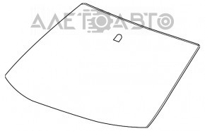 Geamul frontal al Chevrolet Equinox 12-17 are aer pe margine, nisip.