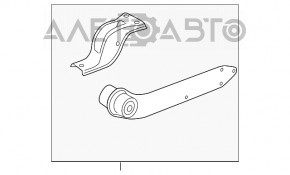 Maneta longitudinală spate stânga Chevrolet Equinox 10-17 FWD