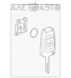 Ключ Chevrolet Equinox 10-17