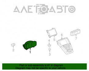 Tabloul de bord al Chevrolet Equinox 10-15, deteriorat, prindere ruptă, zgârieturi.