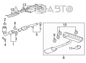 Silencer spate cu tanc pentru Chevrolet Equinox 10-17