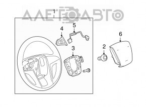 Руль голый Chevrolet Equinox 10-17 кожа черная, потерт