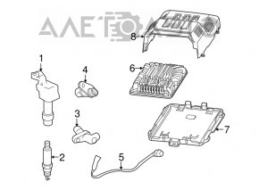 Modulul ECU al motorului Chevrolet Impala 14-20 2.5