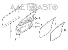 Ușă asamblată față dreapta Hyundai Elantra AD 17-20 roșu PR, keyless, maner