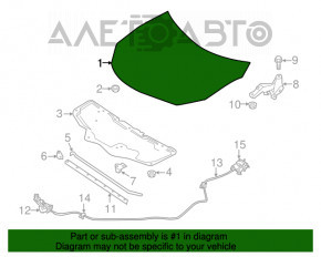 Capota goală Nissan Sentra 16-19 restilizată, argintie K23, rugina