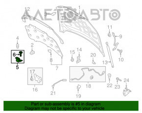 Suportul de capotă stânga pentru Ford Fusion mk5 13-16