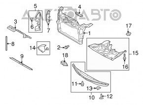 Deflector radiator stânga Ford Flex 09-12 pre-restilizare