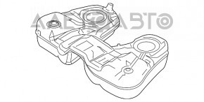 Rezervorul de combustibil Ford Flex 09-12 pre-restilizare