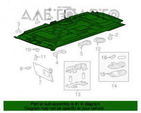 Acoperirea tavanului pentru Ford Flex 09-12 fără panoramică.