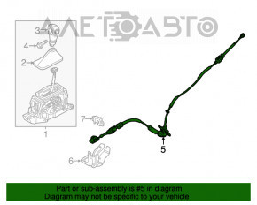 Cablu de schimbare a treptelor de viteze Ford Flex 09-12 pre-restilizare