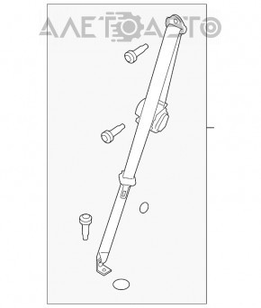 Ремень безопасности задний 3 ряд правый Ford Flex 09-12 беж