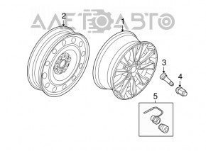 Запасное колесо докатка Ford Flex 09-19 155/70 R17