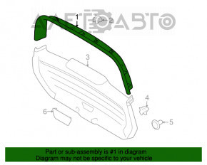 Обшивка двери багажника верх Ford Flex 09-19