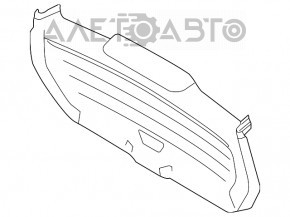 Capacul portbagajului inferior al usii Ford Flex 09-19 negru.