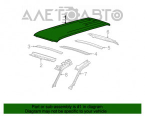 Acoperișul din metal pentru Ford Flex 09-12, fără geam panoramic, a fost tăiat