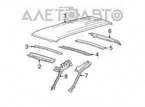 Acoperișul din metal pentru Ford Flex 09-12, fără geam panoramic, a fost tăiat