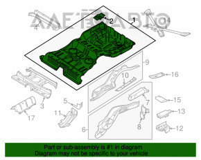 Cutia portbagajului Ford Flex 09-19 gri.