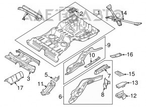 Cutia portbagajului Ford Flex 09-19 gri.