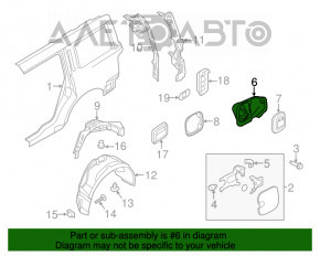 Corpul capacului rezervorului de combustibil Ford Flex 09-19