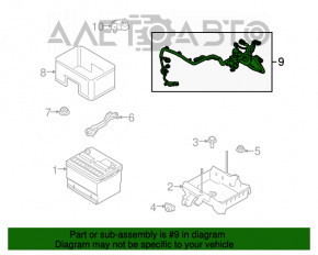 Terminal negativ al bateriei Ford Flex 09-19 tip 1.