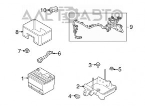 Terminal negativ al bateriei Ford Flex 09-19 tip 1.