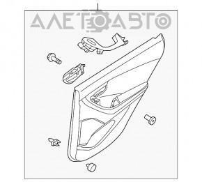 Capacul ușii, cartela din spate dreapta Hyundai Elantra UD 11-13, pre-restilizare.