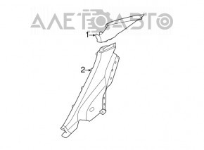 Capacul spate al suportului drept superior Hyundai Elantra UD 11-16