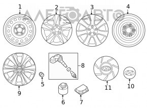 Roata de 16 inch Hyundai Elantra UD 11-16