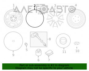 Roată de 16 inch pentru Hyundai Elantra UD 11-16, zgârieturi.