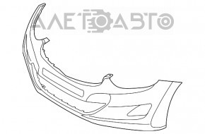 Bara fata goala Hyundai Elantra UD 11-13 dorest, albastru S7U, zgarieturi, rupturi, elemente de fixare rupte