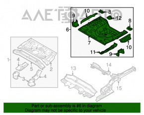 Корыто багажника Hyundai Elantra UD 11-16 серебро