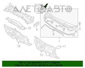 Garnitura grilei stergatoarelor pentru Hyundai Elantra UD 11-16