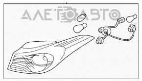 Lampa exterioară aripă dreapta Hyundai Elantra UD 11-13 pre-restilizare