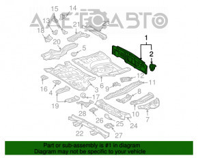 Panoul din spate al modelului Lexus RX300 RX330 RX350 RX400 04-09, argintiu, cu coroziune.