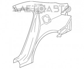 Aripa din spate dreapta a un sfert de aripi Acura TLX 15-