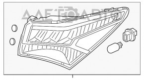 Lampa exterioară aripă stângă Acura TLX Acura TLX 15-17 pre-restilizare