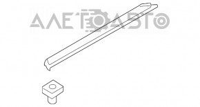 Capac prag fata stanga exterioara Infiniti Q50 14- lovituri, zgarieturi