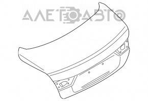 Capac portbagaj Infiniti Q50 14-17 argintiu K23, în folie