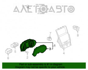 Panoul de instrumente Infiniti Q50 14-15 3.7 102K zgârieturi