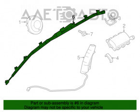 Подушка безопасности airbag боковая шторка левая Mazda 3 14-18 BM