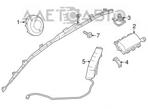 Подушка безопасности airbag боковая шторка левая Mazda 3 14-18 BM