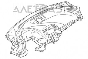 Panoul frontal al torpilei fără AIRBAG Mazda 3 14-18 BM cu marginea îndoită