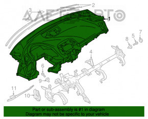 Panoul frontal al torpilei fără AIRBAG Mazda 3 14-18 BM