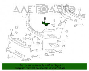 Suportul bara fata stanga Mazda 3 14-16 BM pre-restilizare, nou, original OEM