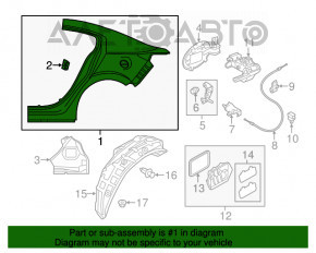 Четверть крыло задняя правая Mazda 3 14-18 BM