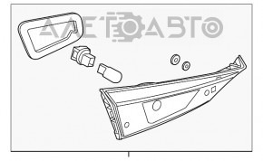 Lampa interioară pentru portbagaj dreapta Mazda 3 14-18 BM, halogen, nou, neoriginal.